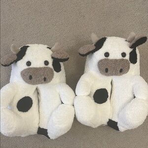 Cute Cow Plush Slippers